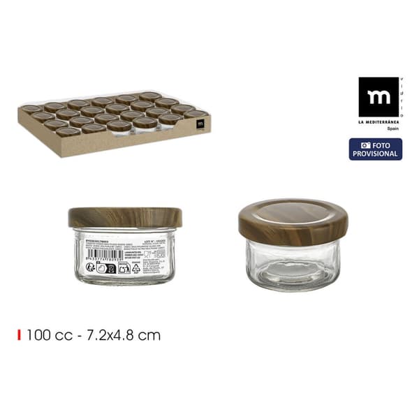 Glaskrus La Mediterránea WOOD 100 ml (72 Enheder)