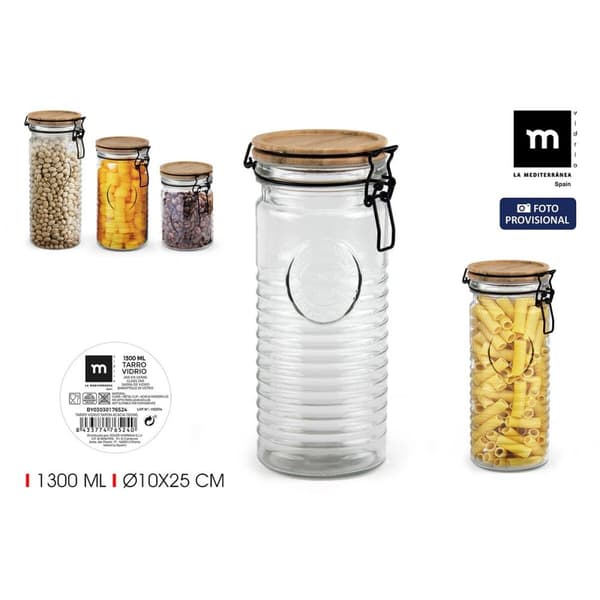 Lasikannu La Mediterránea ACACIA 1,3 L (12 osaa)