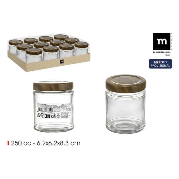Lasikannu La Mediterránea WOOD 250 ml (24 osaa)