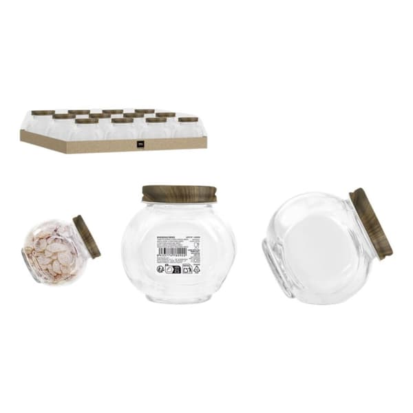Glasskrukke La Mediterránea WOOD 280 ml (48 enheter)