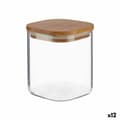 Pikkukuva 1 / 2: Purkki Läpinäkyvä Bambu Borosilikaattilasi 880 ml 10,5 x 11,7 x 10,5 cm (12 osaa)