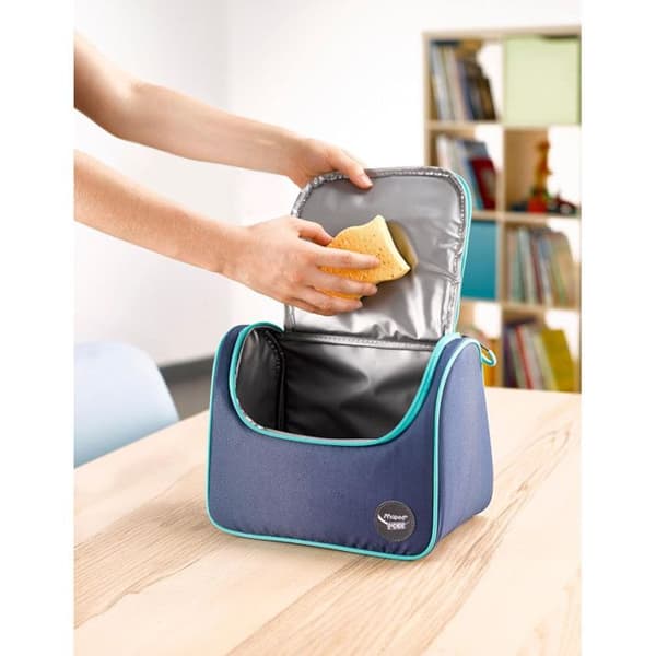 Lunchbag och snacks - Isolerad - Blå/Grå - Med axelrem - Picknick - Maped