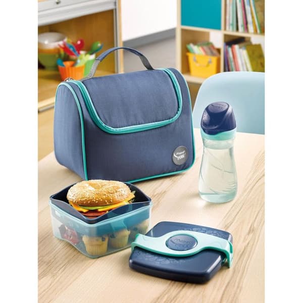 Lunchbag och snacks - Isolerad - Blå/Grå - Med axelrem - Picknick - Maped