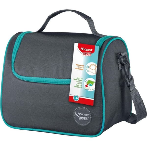Lunchbag och snacks - Isolerad - Blå/Grå - Med axelrem - Picknick - Maped