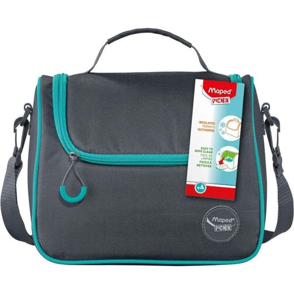Lunchbag och snacks - Isolerad - Blå/Grå - Med axelrem - Picknick - Maped