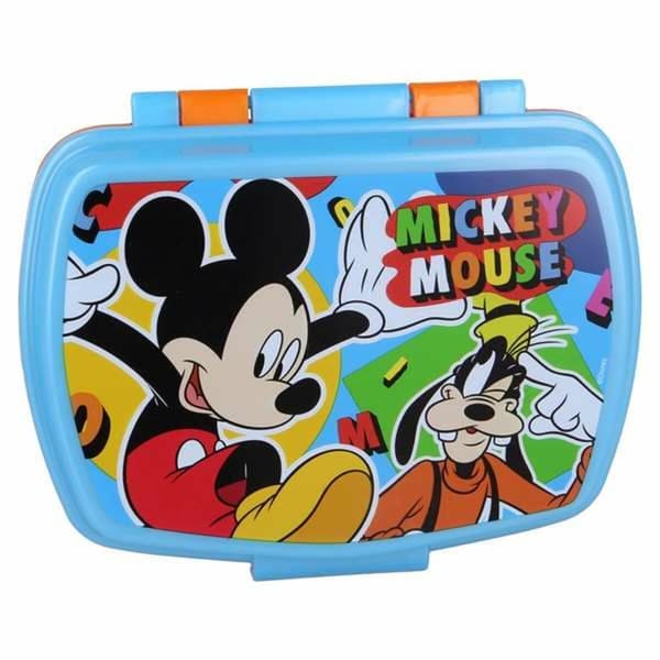 Madkasse til Sandwich Mickey Mouse Happy Smiles Blå Rød 17 x 5,6 x 13,3 cm