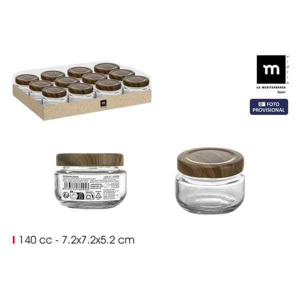 Lasikannu La Mediterránea WOOD 140 ml (24 osaa)