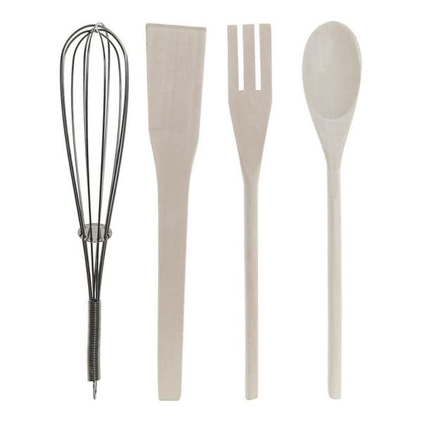 Gryte til Kjøkkenutstyr DKD Home Decor Gummitre Steintøy (2 pcs)