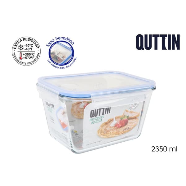 Lunchlåda Quttin Rektangulär 2,35 L (6 antal)