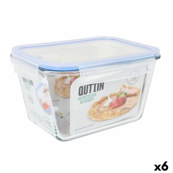 Lunchlåda Quttin Rektangulär 2,35 L (6 antal)
