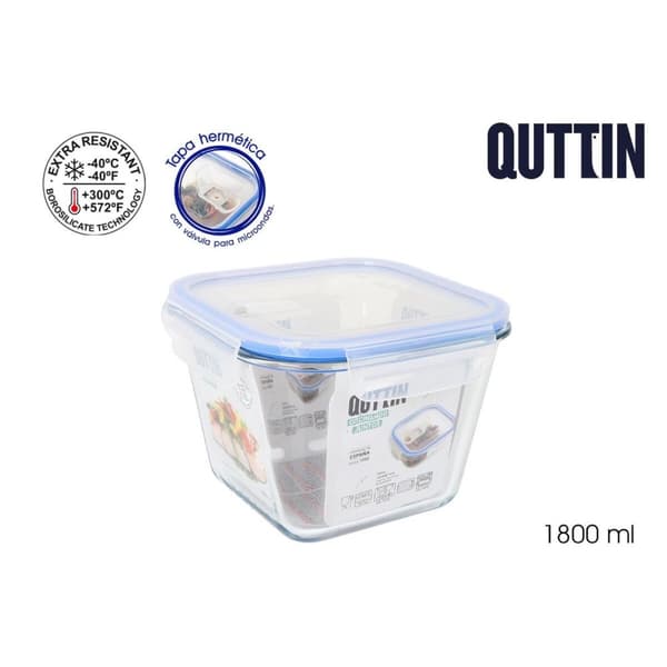 Madkasse Quttin Firkantet 1,8 L (6 enheder)