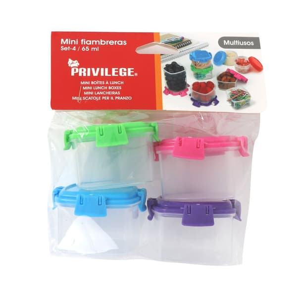 Lunchlådor, set Privilege 65 ml Mini 4 Delar (24 antal)