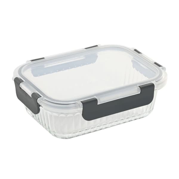 Lunchlåda Home ESPRIT Transparent polypropen Borosilikatglas 640 ml