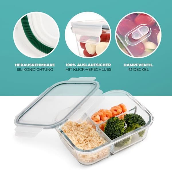 Classbach 3-delat glas Lunchbox Set C-FHDM4021G