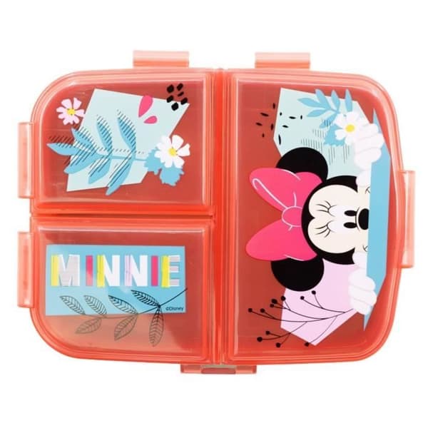 Lunchbox - Disney - Musse Pigg - 4 Fack - Rosa - Barn
