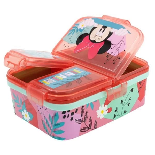 Lunchbox - Disney - Musse Pigg - 4 Fack - Rosa - Barn