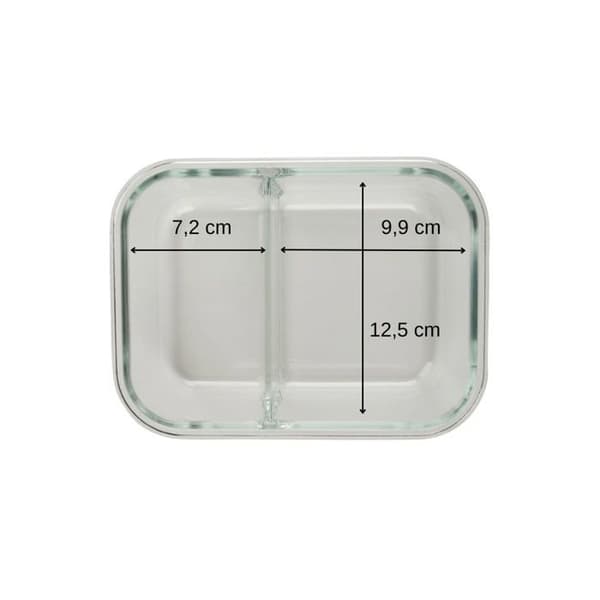 Glasmatlåda med två fack 1000 ml Fackelmann Move