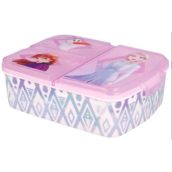 Flera fack lunchlåda - Ice Magic - Frost - Rosa - Utan BPA - 19,5 x 16,5 x 6,7 cm