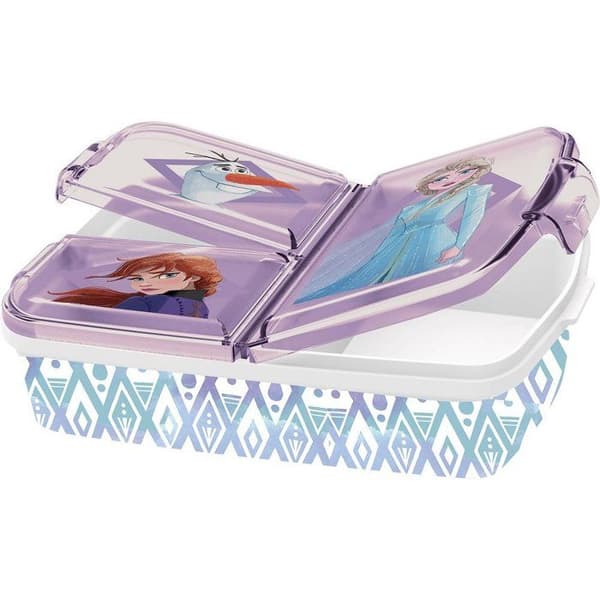 Flera fack lunchlåda - Ice Magic - Frost - Rosa - Utan BPA - 19,5 x 16,5 x 6,7 cm