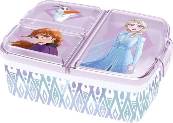 Flera fack lunchlåda - Ice Magic - Frost - Rosa - Utan BPA - 19,5 x 16,5 x 6,7 cm