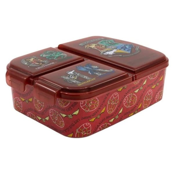 Snackbox - Harry Potter - 3 fack - Brun - 18x13x5 cm - Tål diskmaskin
