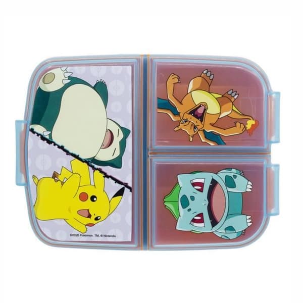 Lunchlåda - STOR - Pokémon - 3 fack - 18x13x5,5 cm - Barn