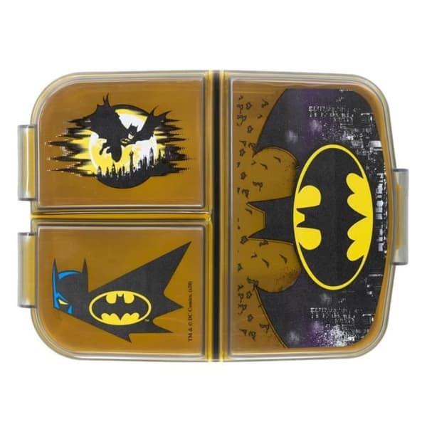 Lunchlåda - STOR - Batman - 3 fack - Click-Up - Svart