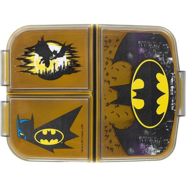 Lunchlåda - STOR - Batman - 3 fack - Click-Up - Svart