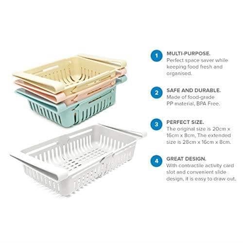 Kylskåp - Ej specificerad - Set om 4 - Plast - Olika färger - 20x16x7 cm