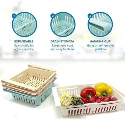 Kylskåp - Ej specificerad - Set om 4 - Plast - Olika färger - 20x16x7 cm