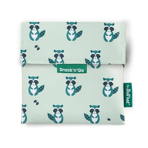 Roll'eat (R) Snack'n'Go Animals - Återanvändbar smörgåshållare - BPA-fri miljövänlig påse, One size