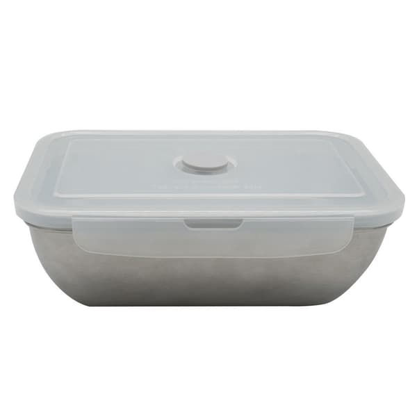 Lunchask i rostfritt stål - FACKELMANN - Move - 1000 ml - Mikrovågsugnssäker - Tätslutande