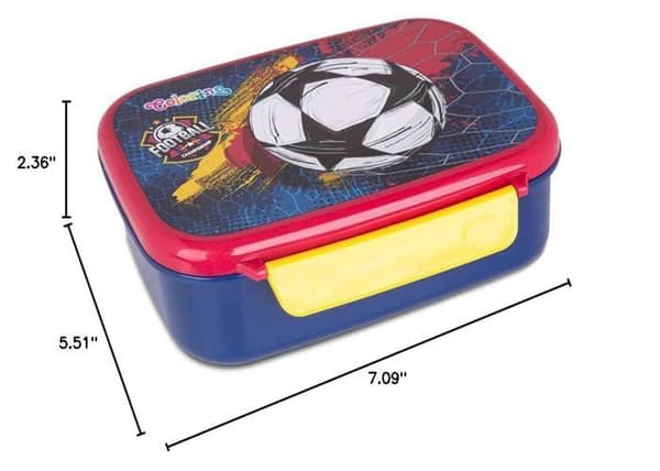 Lunchlåda - matlåda Colorino - Z05652 - , Lunchbox FOODY FOOTBALL, Flerfärgad