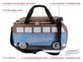 Miniatyrbild 2 av 4: Brisa - BUCB05 - VW Collection - Volkswagen Combi Bus T1 Husbil Isolerad väska 25 L (Petroleum Blå/Brun)