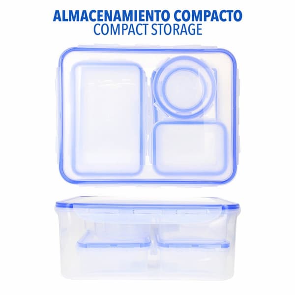 Set med stapelbara, hermetiskt förslutna, matlådor Max Home 29 x 12 x 20 cm 6 antal