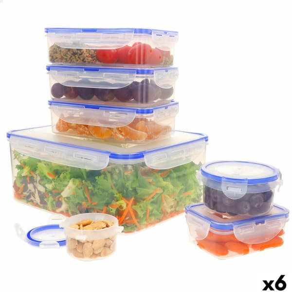 Set med stapelbara, hermetiskt förslutna, matlådor Max Home 29 x 12 x 20 cm 6 antal