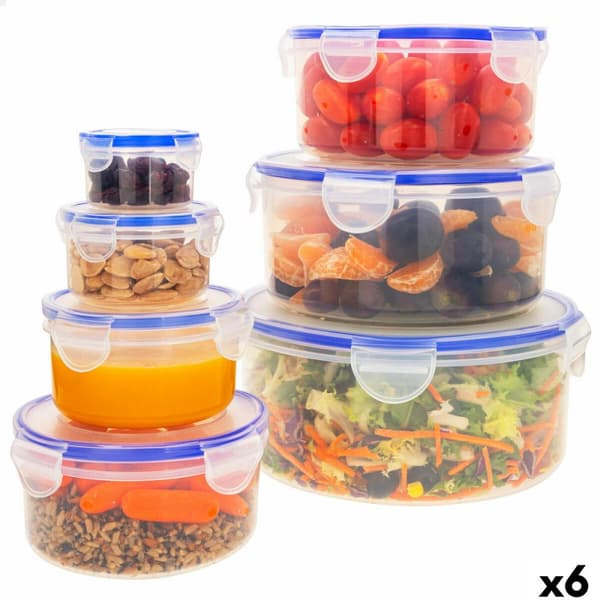 Set med stapelbara, hermetiskt förslutna, matlådor Max Home 23 x 11 x 23 cm 6 antal
