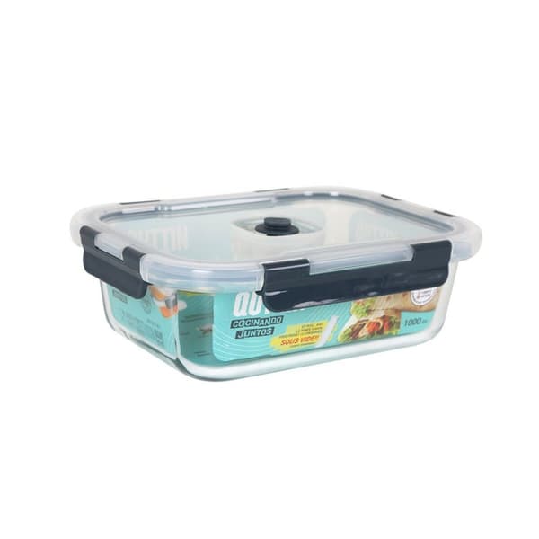 Hermetisk matlåda Quttin Rektangulär 1L 21 x 16,1 x 6,9 cm (6 antal)