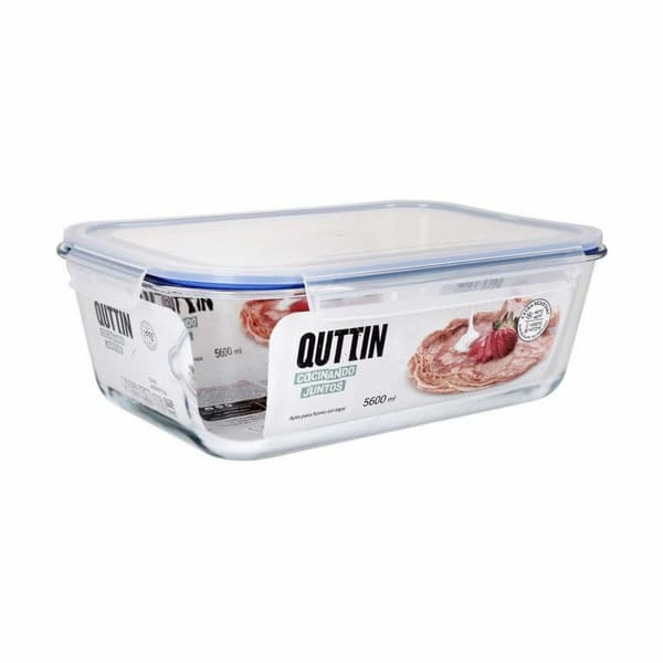 Hermetisk matlåda Quttin Transparent Rektangulär 5,6 L (4 antal)