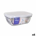 Miniatyrbild 1 av 2: Rektangulär matlåda med lock Duralex Freshbox Transparent 1,7 L 21,5 x 16,5 x 8 cm (6 antal)