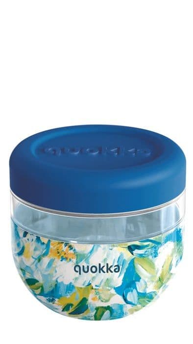 Matlåda - Quokka BUBBLE BLUE PEONIES måltidslåda | MS MATBEHÅLLARE MED SILIKONLOCK 770 ML