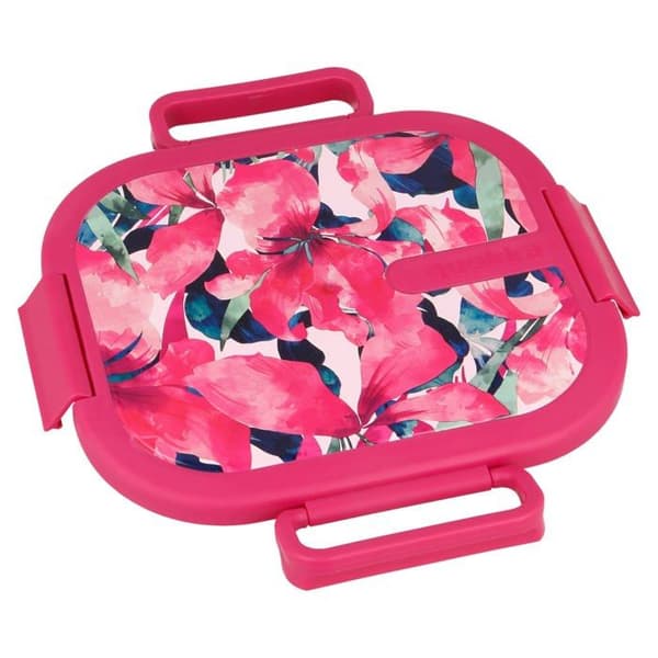 Lunchbox - QUOKKA - KAI PINK BLOOM - Rostfritt stål - 400 ml - Vattentät