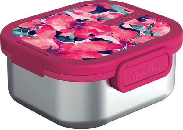 Lunchbox - QUOKKA - KAI PINK BLOOM - Rostfritt stål - 400 ml - Vattentät