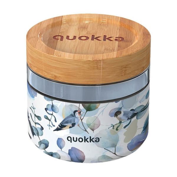 Matlåda - Quokka DELI BLUE NATURE måltidslåda | MATBEHÅLLARE I GLAS MED SILIKONLOCK 820 ML