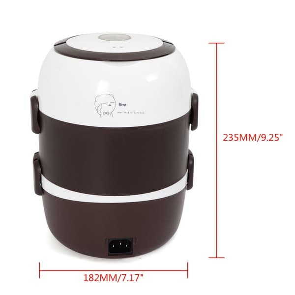 Elektrisk Matlåda, 2L Kapacitet, 360° Ånguppvärmning,3