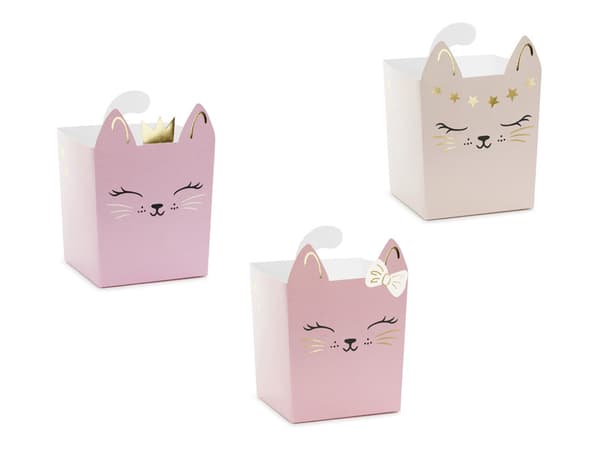 Snackboxar Katter, mix (1 förpackning / 3 st.)