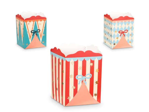Snackbokse Circus, mix (1 pakke / 6 stk.)