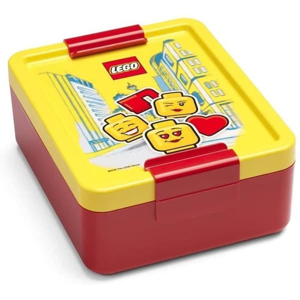 LEGO lunchset Iconic junior 17 x 13,5 cm pp röd/gul 2-delad
