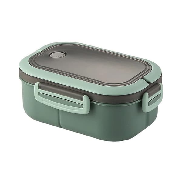 Lollanda Matlådor med fack – Lunchlåda för barn och vuxna, 14,5x21x8 cm, praktisk och återanvändbar Grön