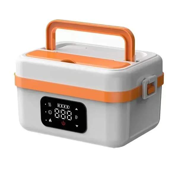 Kannettava Lounaslaatikko, Eristetty Suunnittelu, Suuri Kapasiteetti, Käyttäjäystävällinen LCD-näyttö,Oranssi